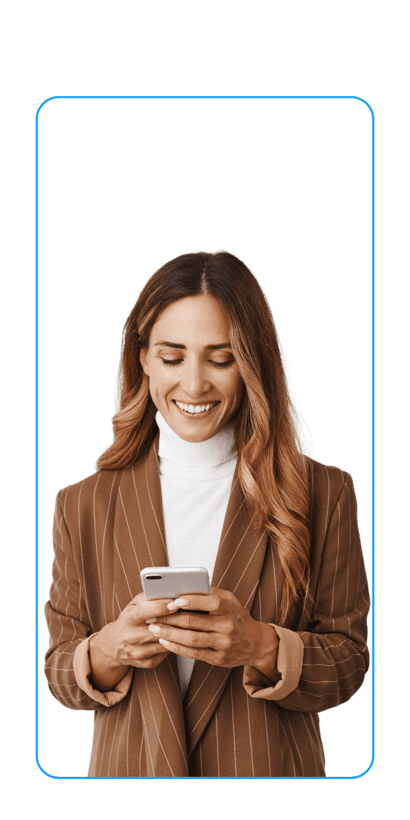 1. Calculator woman on phone