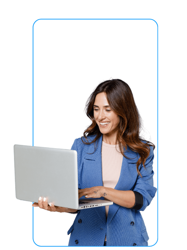 SBA loans - computer woman business owner